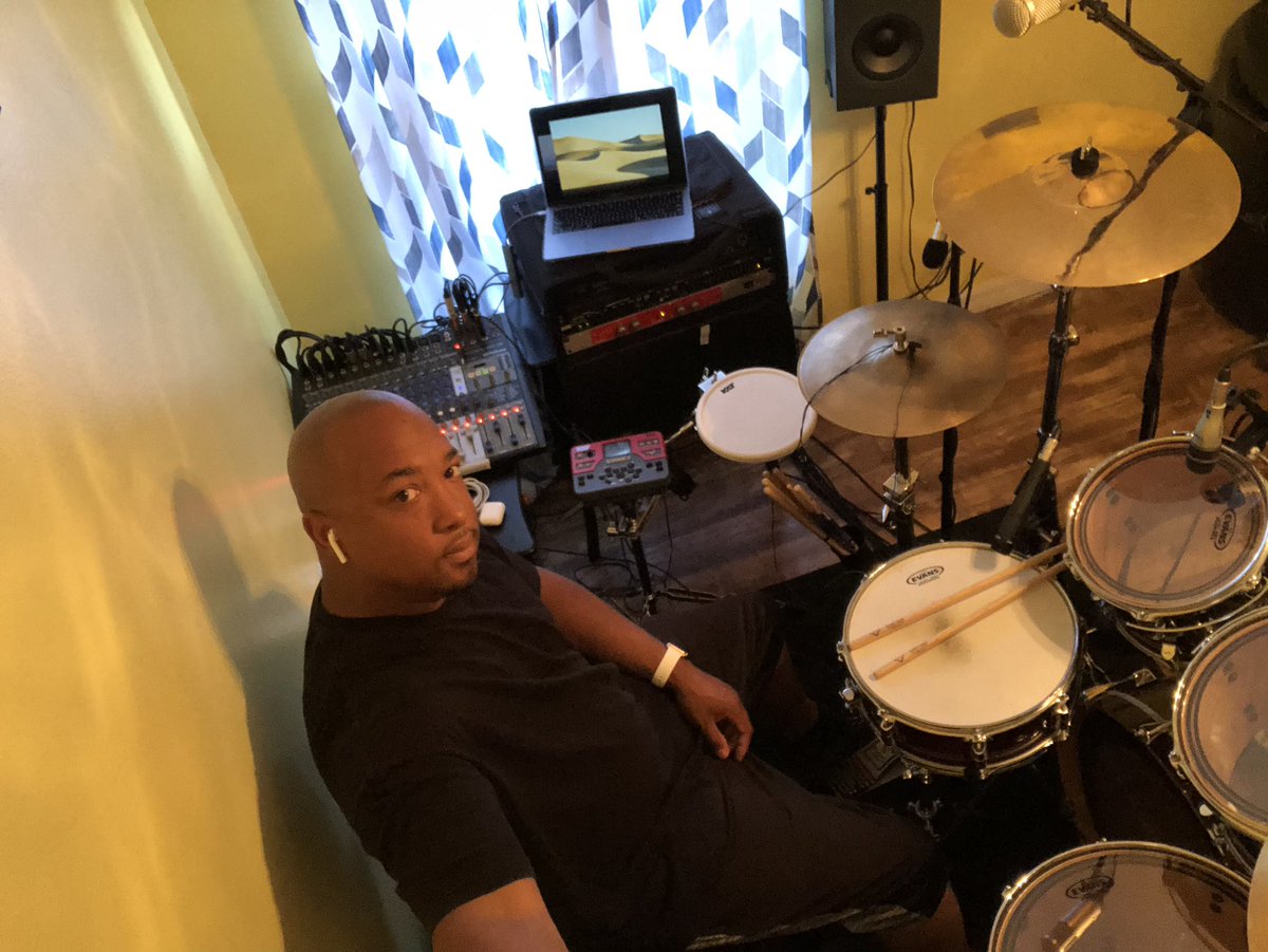 Clayfunk's tweet photo. Integrated my KT3 @KATDigitalDrums into my acoustic. Need to test drive the KT4?! https://t.co/j4a0vlvIHJ