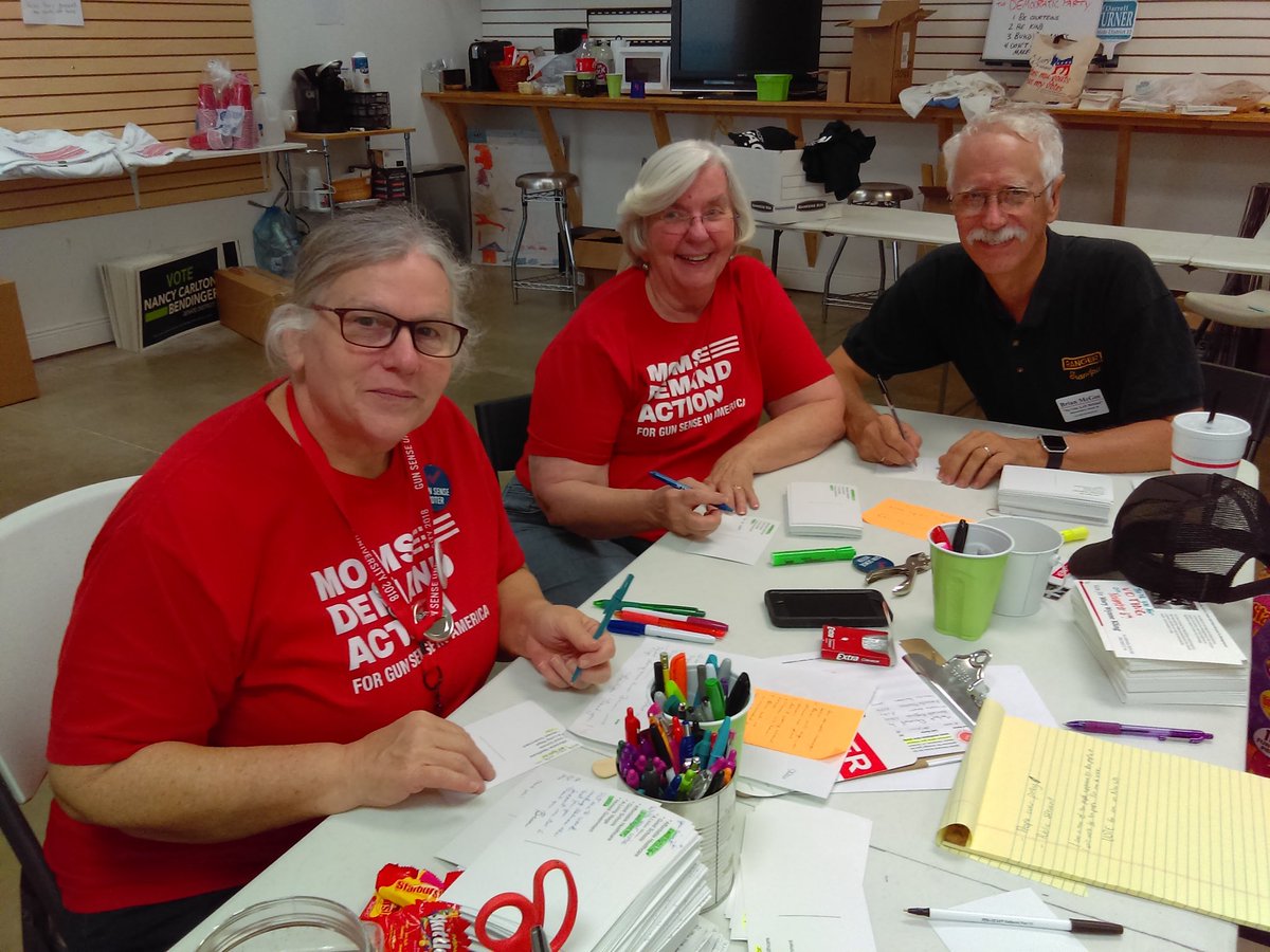 Here we are writing postcards with our Gun Sense Candidate Brian McGee for Alabama House District 38. #ExpectUs #gunsense #MomsDemand Action #WeekendOfAction