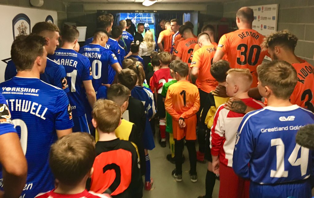 CommunityFCHT's tweet photo. Lots of local Grassroots clubs represented for our @nonleaguedayuk offer, great to have you at the @FCHTOnline match. Hope you enjoyed the evening @MBiShayStadium 

@BeaconRangersFC
@CrossleyJuniors
@ellandjuniorsFC
@goldstarsjfc
@KingCrossJrsFC
@NorthowramJFC https://t.co/AotfRzw6Dt