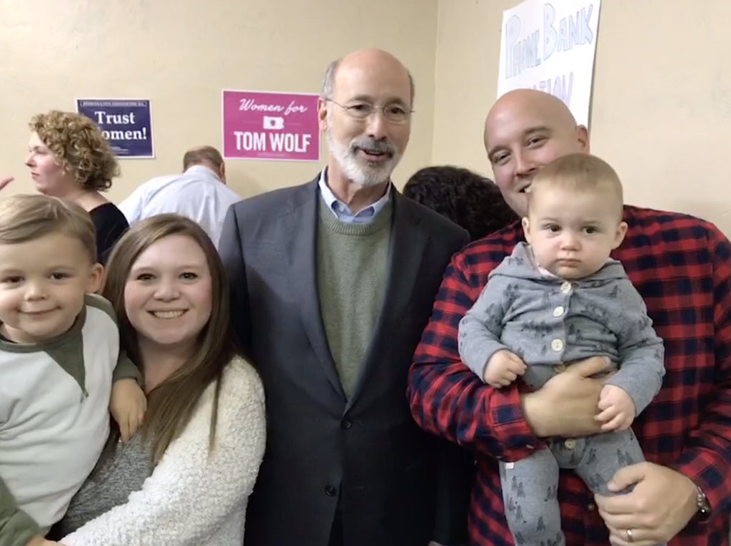 RossTwpDems's tweet photo. Huge crowd to welcome @GovernorTomWolf at @LindseyForPA @eskopov16 @betsymonroe kickoff! #FightingForThe38th https://t.co/hfrpTxPFIu