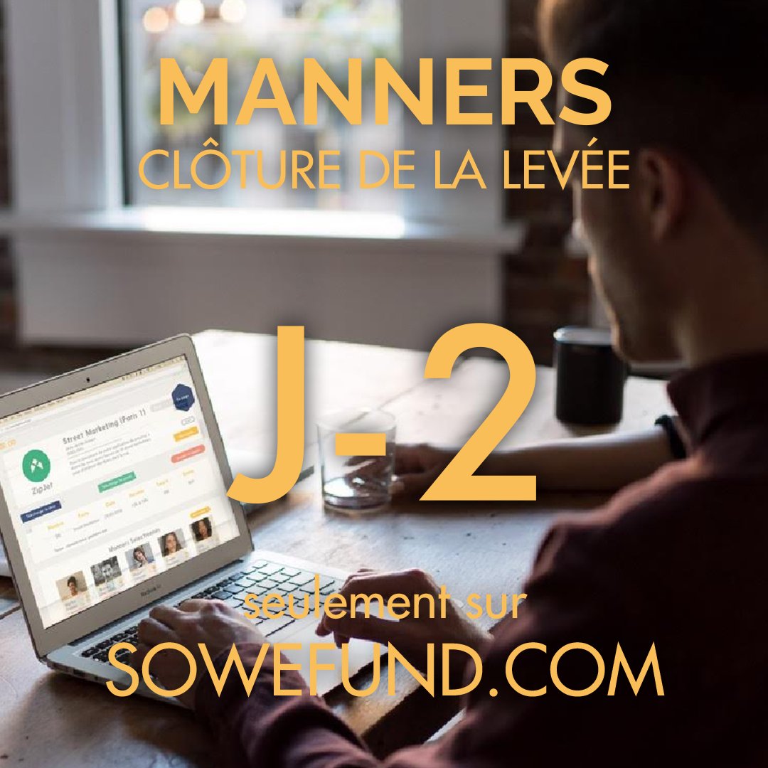 Vous avez jusqu'à Lundi pour prendre part et rejoindre la levée de fonds de <a href="/BeManners/">Manners</a> !