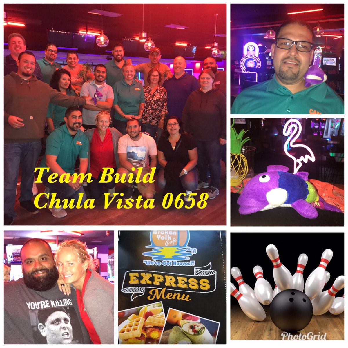 Team Build with Pete the FISH ! We had a great time @ Broken York and Bowling. Thank you SM Nick we appreciate you. Store; 0658