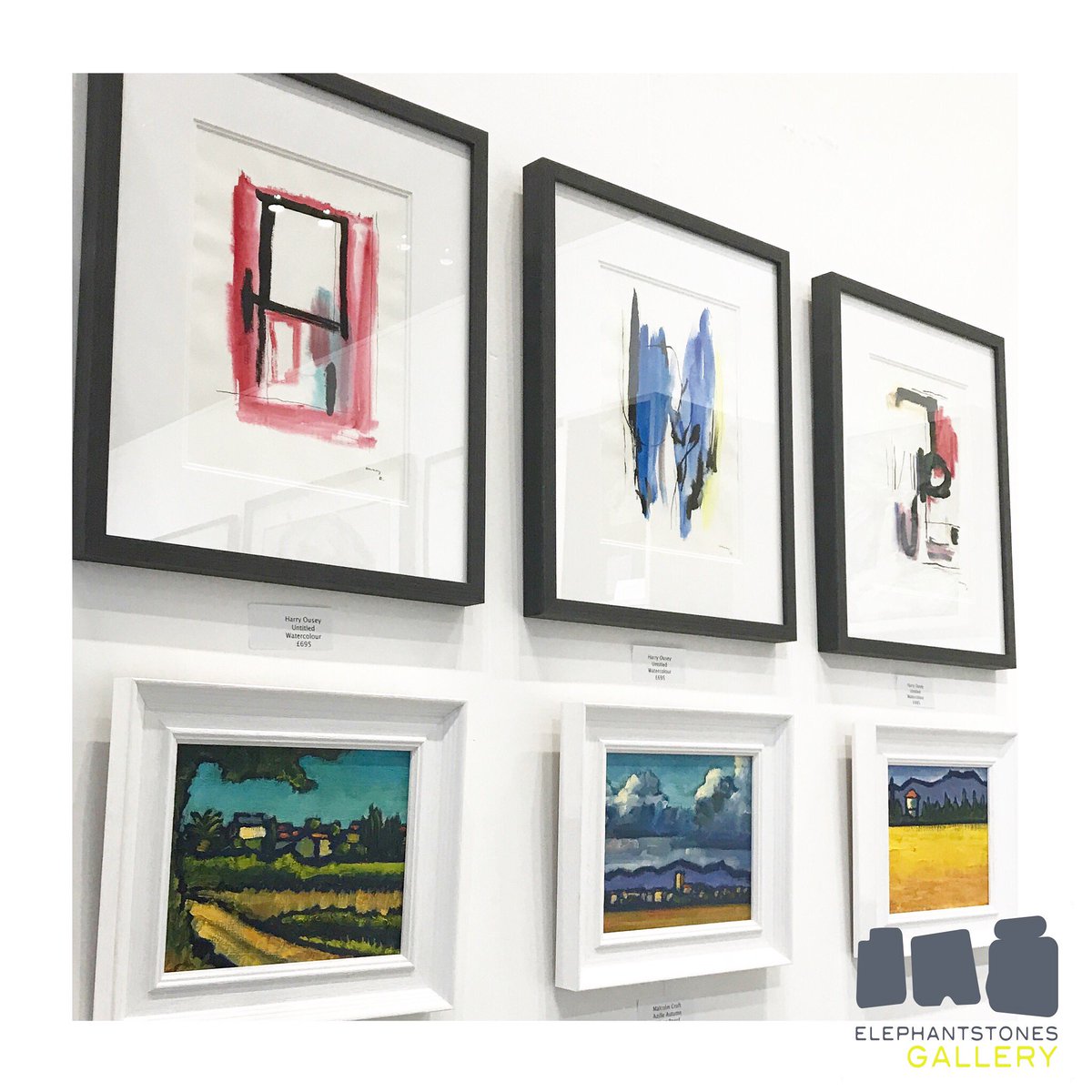 We visited the @mcrartfair to see the Harry Ousey works on show. Make sure you visit the show if you can! They are on stand 226 with @blackmoregallery #harry #ousey #art #fair #manchester #watercolour #landscape #abstract #colour #postwar #hayfield #peakdistrict #design #paint