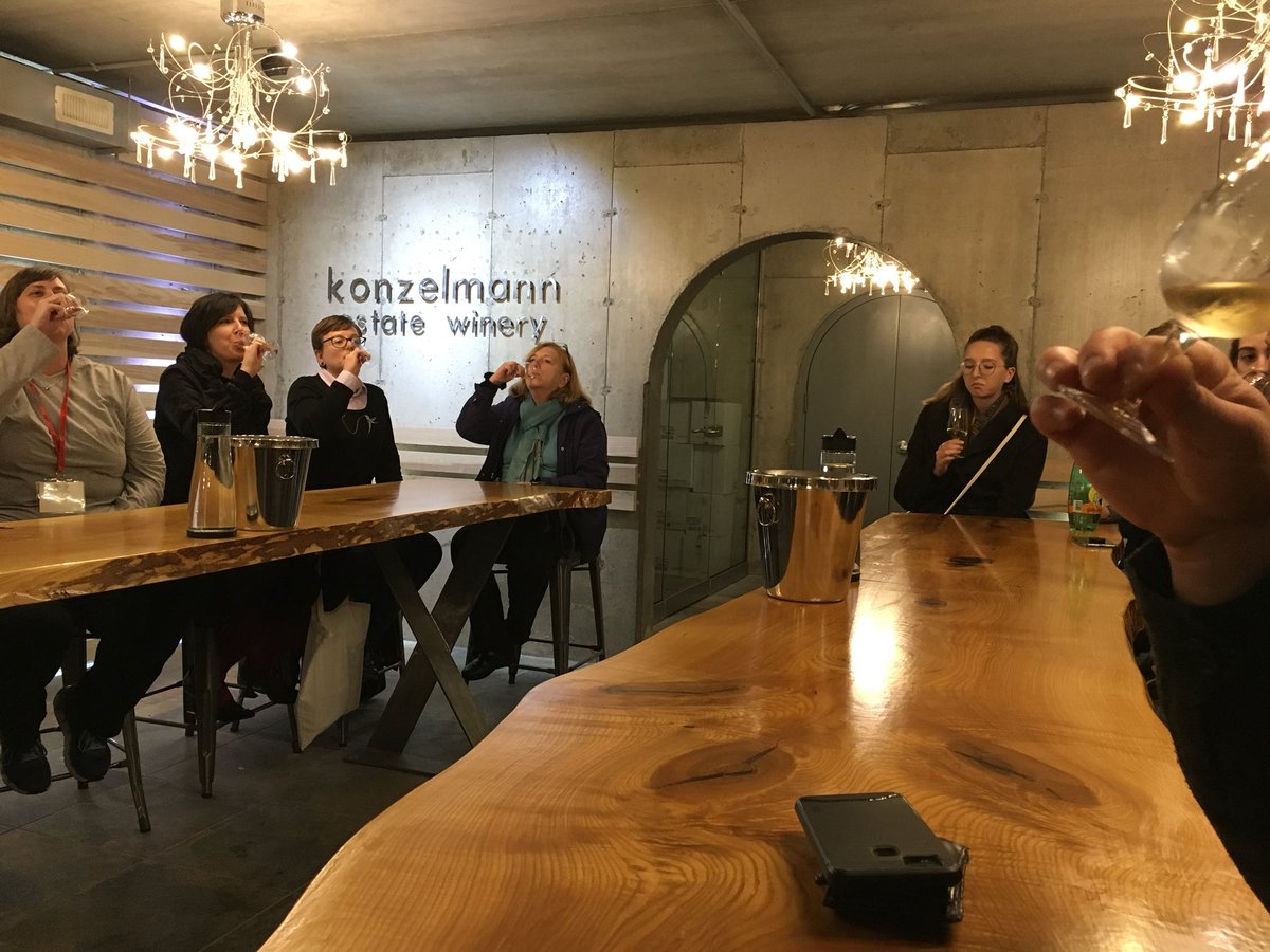 sarah_oats's tweet photo. Taking a break from presentations to take advantage of Niagaras wine country @Konzelmann #csecs18 https://t.co/oCfXDBvQu5