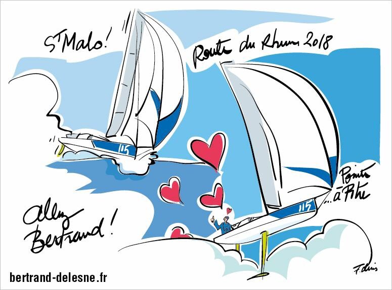Le départ de la <a href="/routedurhum/">Route du Rhum - Destination Guadeloupe</a> c’est dans 3 semaines et Bertrand cherche encore des sponsors pour boucler son budget. Un financement participatif est en place et vous pouvez soutenir Bertrand en cliquant sur le lien suivant : bit.ly/2P3y8gd 😀⛵️🌊