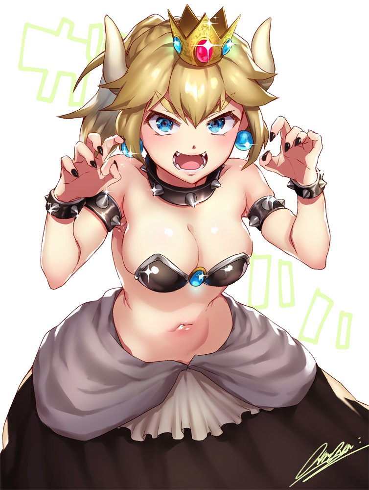 Bonus  #Bowsette navel. Thus concludes my contributions for this  #NavelSaturday.