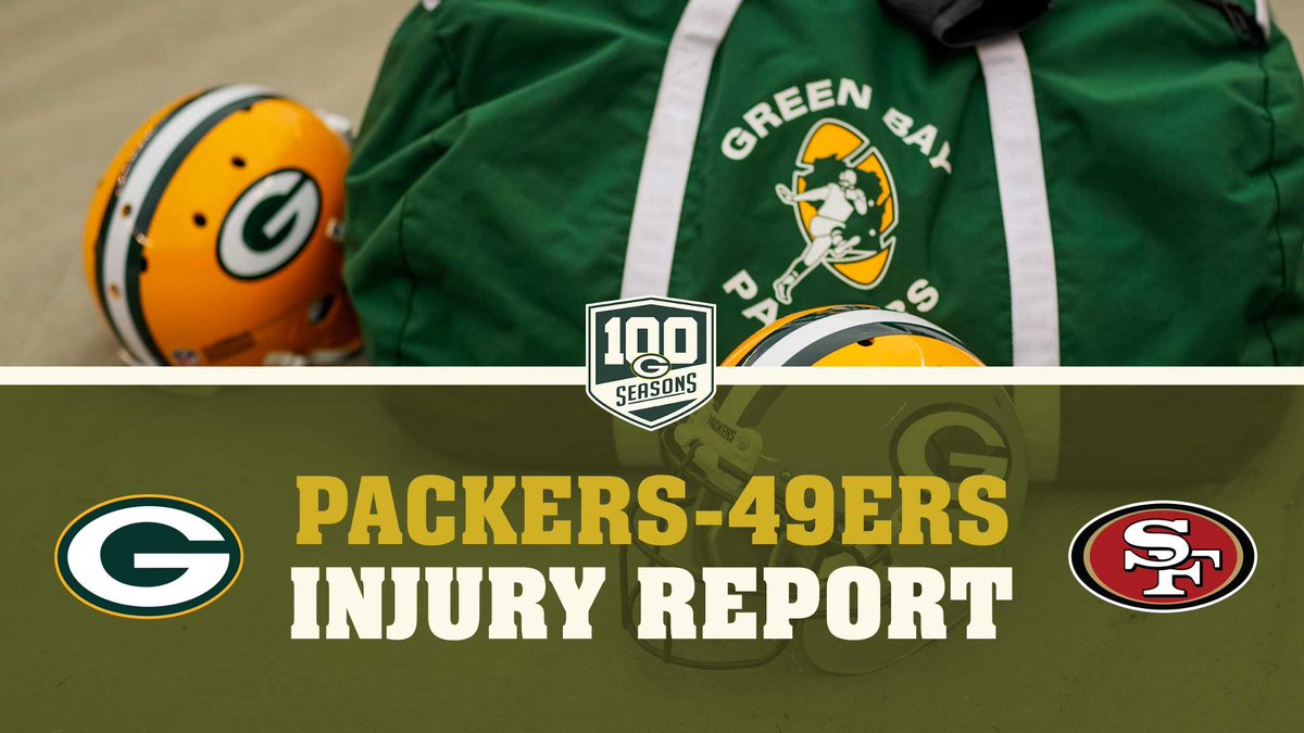 Eight #Packers listed as questionable for Monday night.  #SFvsGB injury report 📝: pckrs.com/tl3vn https://t.co/duRsHvEEq9