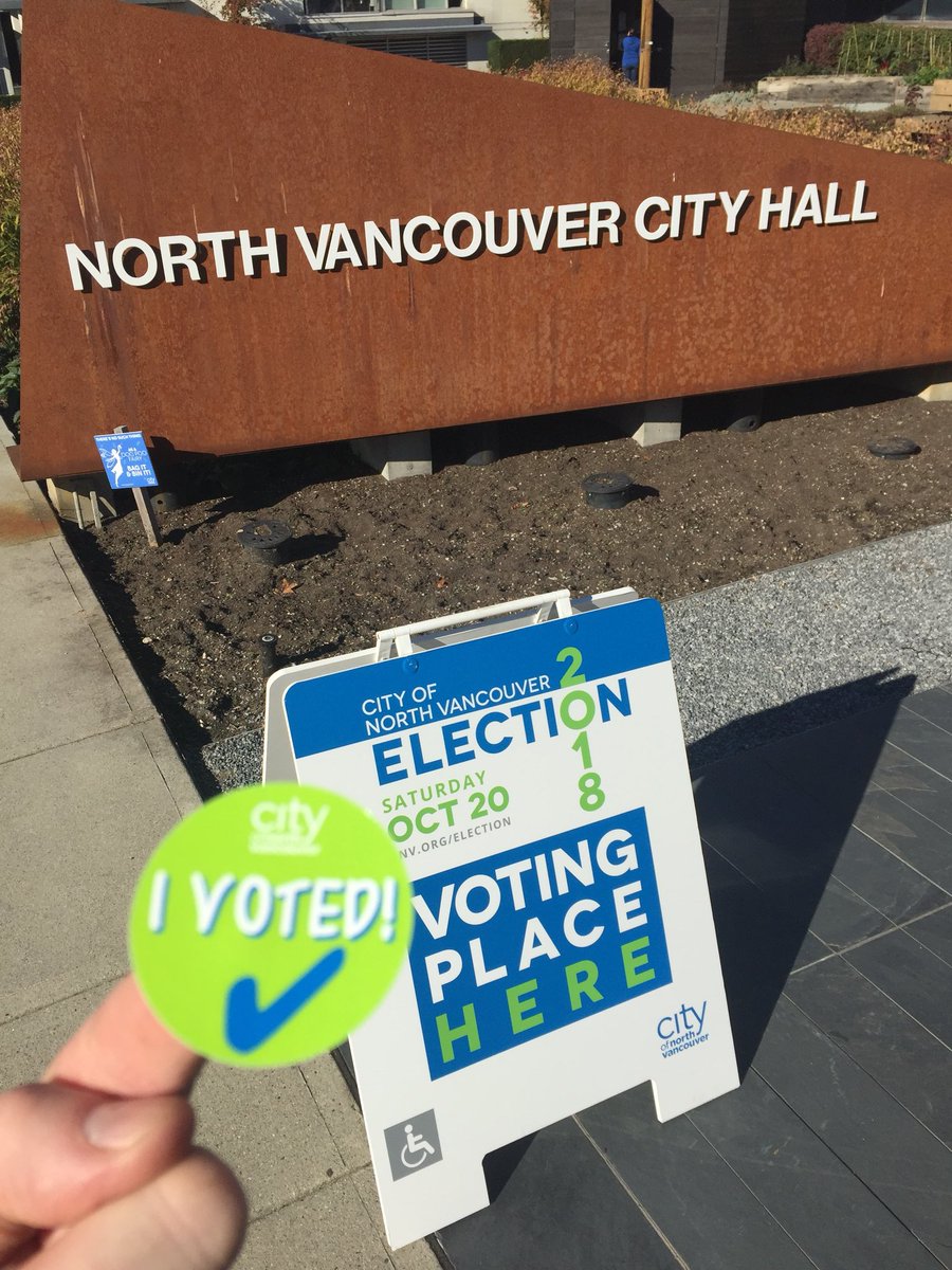 MurCanada's tweet photo. Civic duties done #Elections2019 @GlobalBC @CTVVancouver @CityOfNorthVan #northvancouver https://t.co/Rv1YOEsKpJ