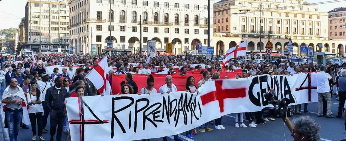 Crollo Morandi, corteo sfollati a Genova: “Vogliamo il ponte”. Presentato il piano per recupo beni da case: ‘Inizio giovedì’