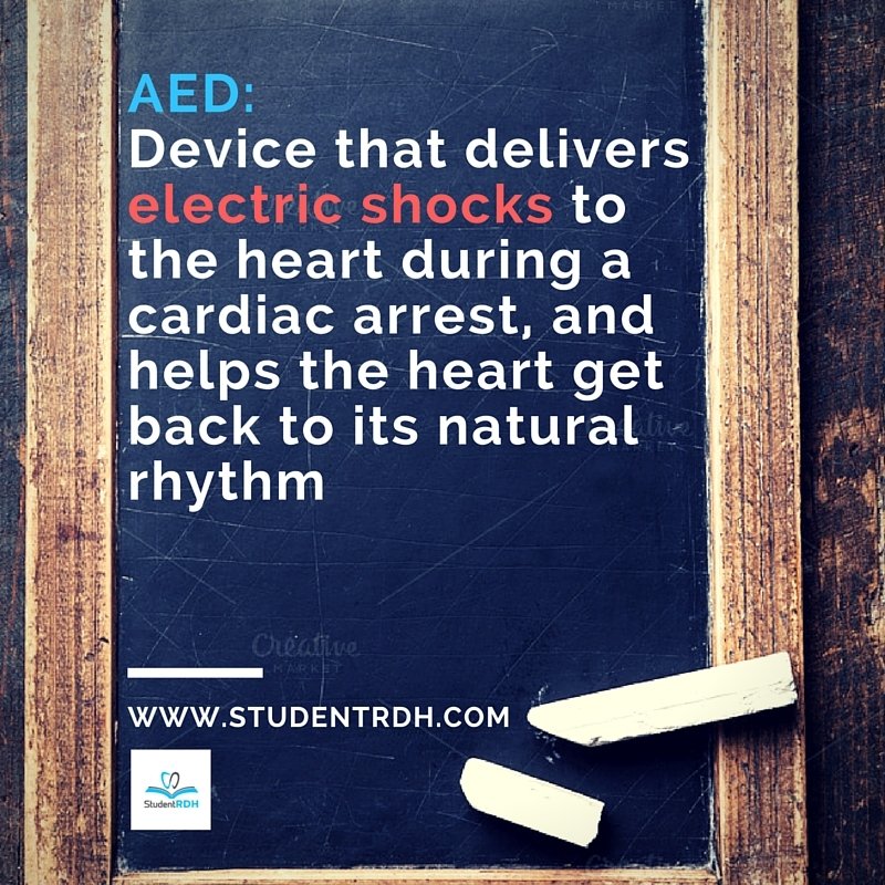 StudentRDH's tweet image. #SaturdayDefinitions #StudentRDH #AED