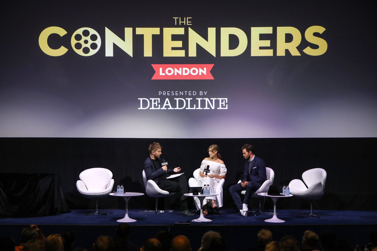 RoratoSilvia's tweet photo. #JamieDornan       #AdorableExpression       #TheContenders       #London     #APrivateWar     #Promo    #RosamundPike    Thanks so much @EverythingJDcom https://t.co/Z6khZQNKlH