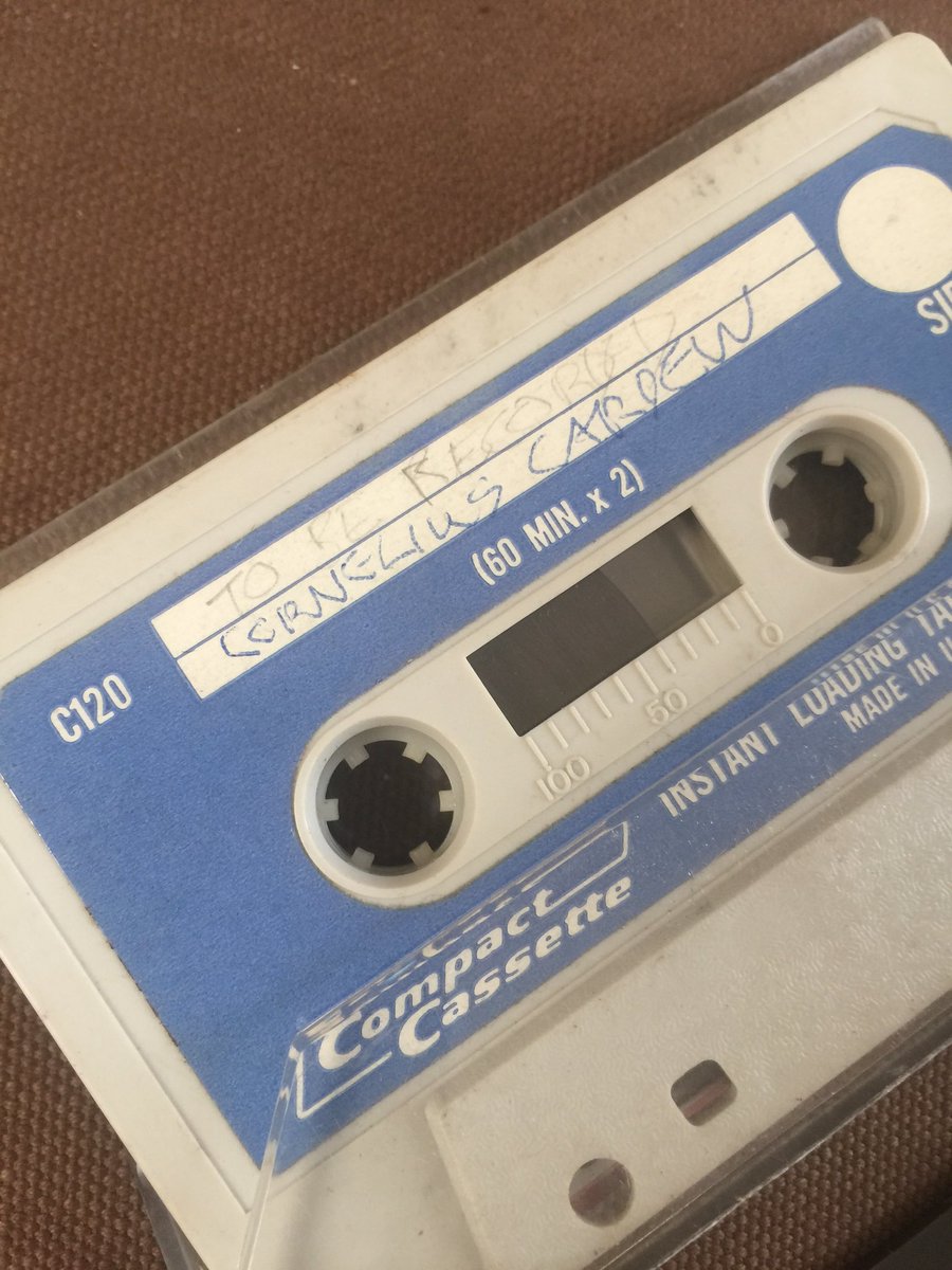 Miraculously found my cassette tape recording of performance collaboration with Cornelius Cardew in late 1970.Probably unique survival. I learnt important things from him.@corneliuscardew@thequietus@thewiremagazine @zer0_wave