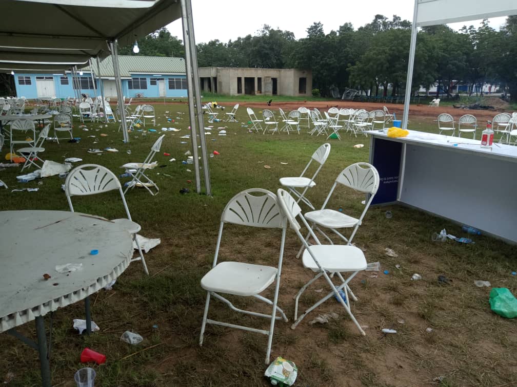 gskzurek's tweet photo. Dear #Presecans, @MOYSGh says this is how you left Legon Presec Park after your bonfire, only two days before a final @CAF_Online inspection for the Women's AFCON. Tag a #Presecan, let's find out. #PresecBonfire2018 https://t.co/S5yRr3ImNw