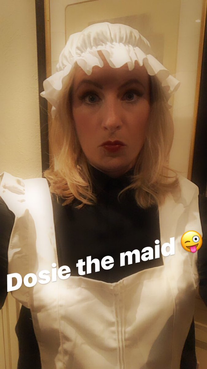 Did someone say murder?... #MurderMystery #london #actress #dosiethemaid #saturdaynight #dressingup #blondey