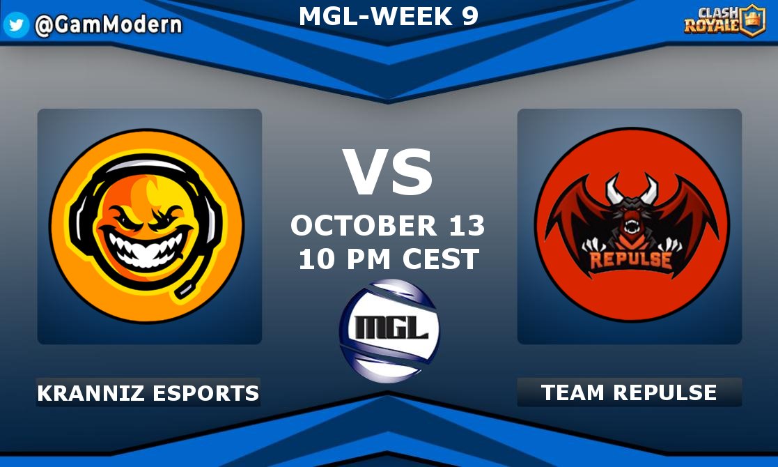 Last game for today. Who will win?

<a href="/krannizesports/">Kranniz Esports</a> vs. <a href="/Team_repulse_/">Team Repulse</a> 

🇩🇪 twitch.tv/TiltGodCR