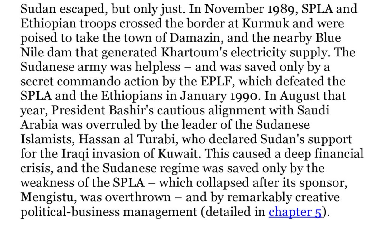 Military units that would disappear in  #Eritrea just to appear (for e.g.) in Sudan to crush an assault by Derg & SPLA in 1990 (month before fenkil) to save the Bashir Govt.Commandos that managed to infiltrate anything at will. Fedayeen that reigned supreme for decades.