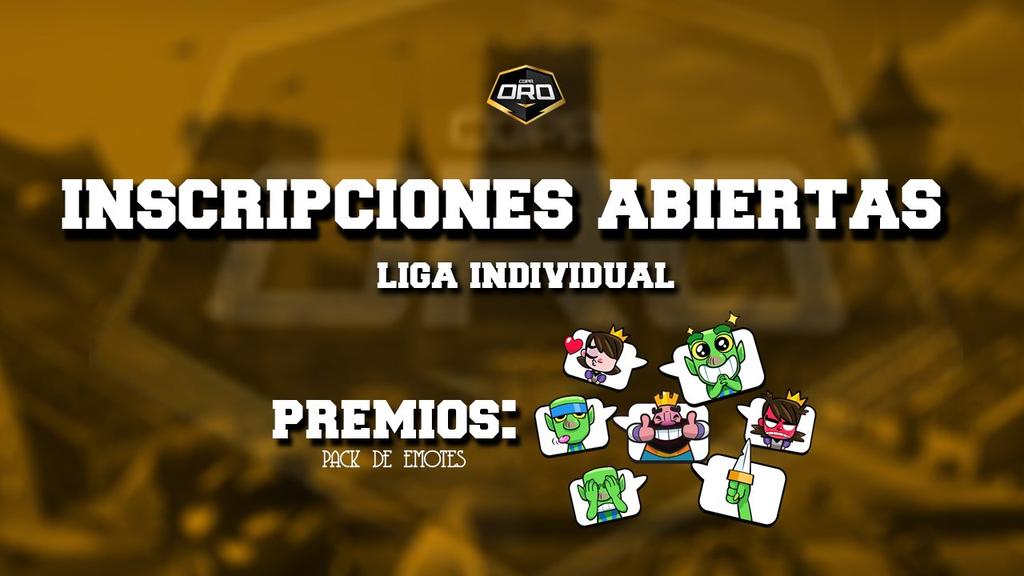 🏆Liga Individual🏆 

-128 PLAZAS

⚠Inscripciones Abiertas⚠

🔊Requisitos🔊

Dar Rt🔄

📍SEGUIR A @CopaOroCR

📍SEGUIR A @NovaIFx1

Conseguir 4 Rts mencionadonos
hola

🔱Pasar requisitos por MD