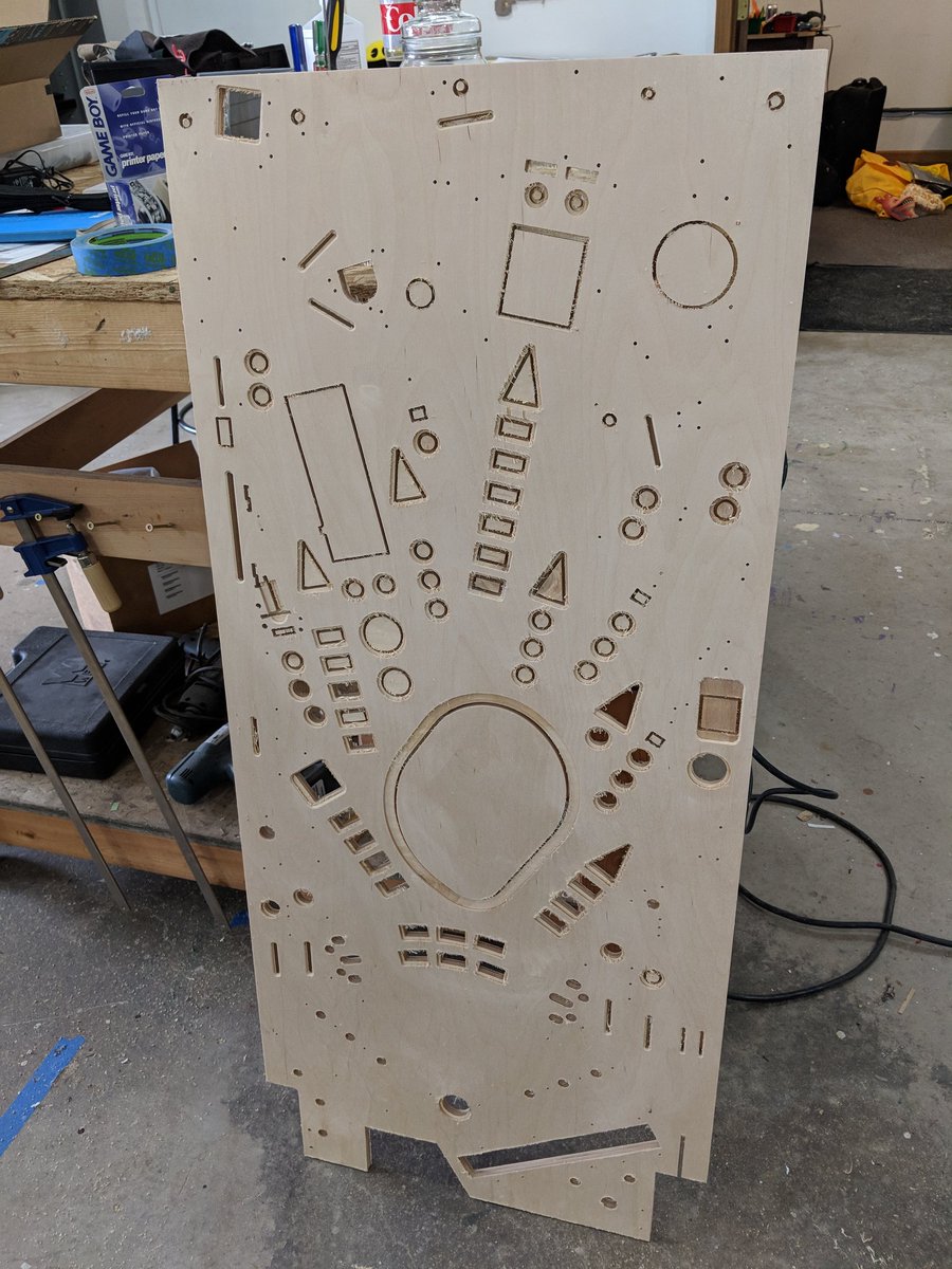 Ben Heckendorn on Twitter: "Was tired of waiting for Spooky Pinball so decided to just CNC rout my unreleased pinball game myself.… "