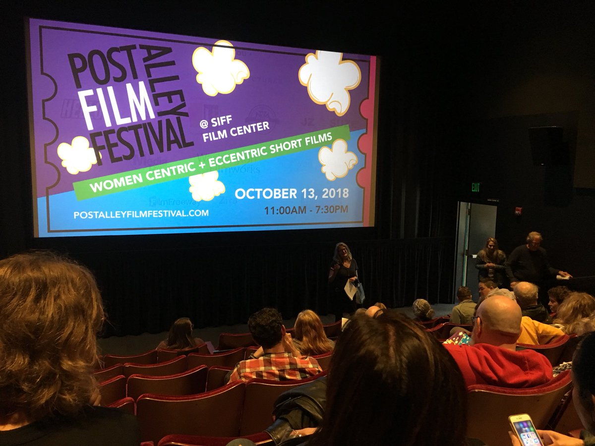 PostAlleyFF's tweet photo. We’re at the SIFF Film Center all day for the 11th annual festival. Join us today, Oct 13, now thru 7:30pm #womeninfilm https://t.co/m7WUL3kwPD