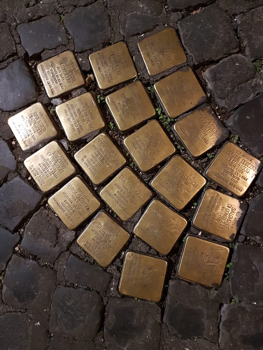 Betti89Betti's tweet photo. Nel quartiere Monti le vite di molte persone incise sulle lastre di ottone. Le pietre d’inciampo.
#PerNonDimenticare #Ulisse  @RaiUno #Rai1 https://t.co/5oZ2cSOdgV