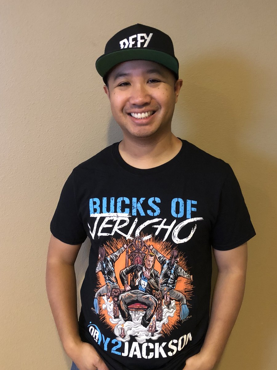 djrazs's tweet photo. My brother @deejayren hooked me up with some sweet gear for my 40th birthday last week! @IAmJericho @NickJacksonYB @MattJackson13 @KennyOmegamanX @ibushi_kota
@PWTees @defyNW #TheElite #TheGoldenElite #YoungBucks #BucksOfJericho #Y2Jackson #Defy #Defyance https://t.co/HBeWyI64Uu