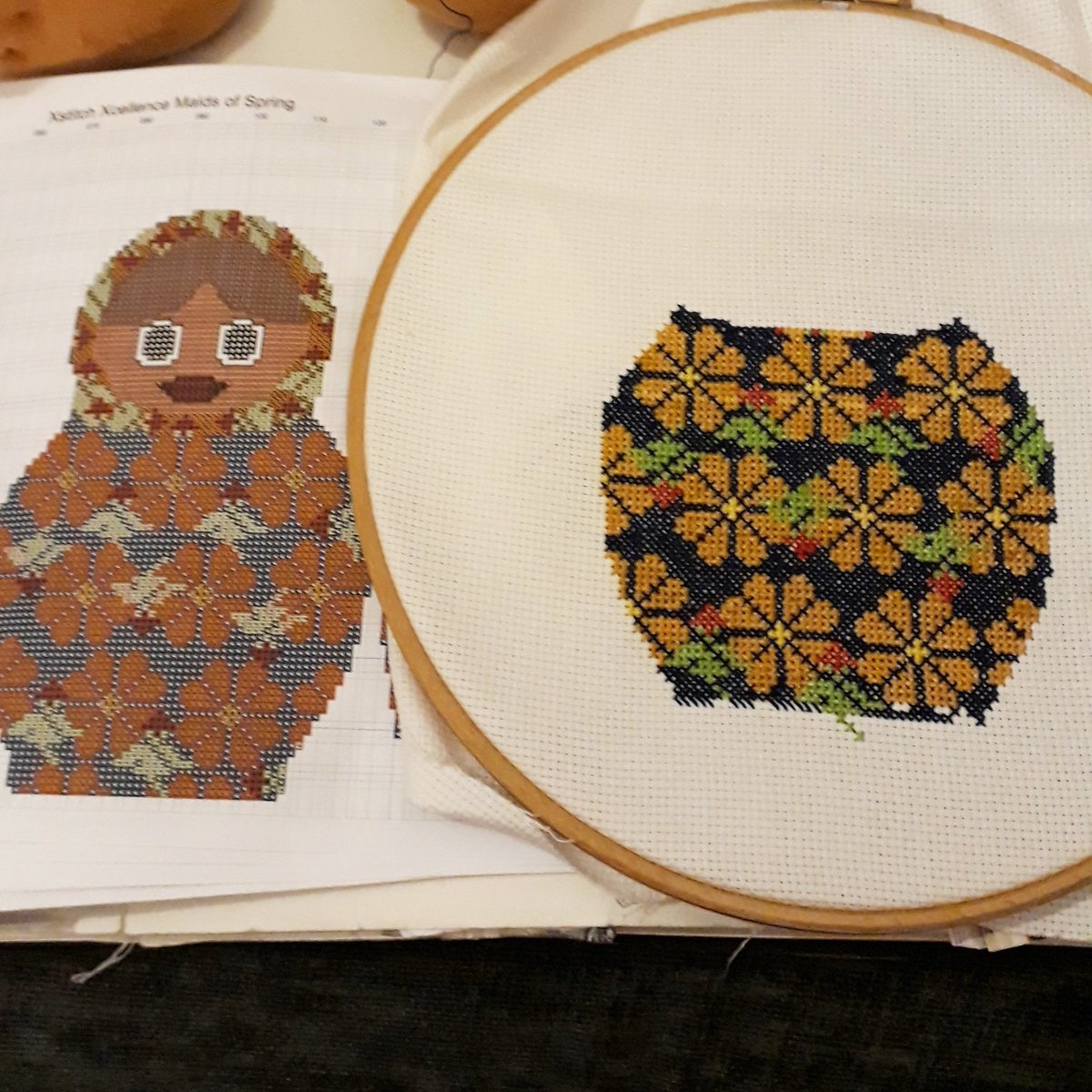 misslucycherie's tweet photo. New Xstitch Xcellence #Russiandolls #russiandolls #Christmas #Shrewsbury #xstitch #xstitching #xstitchingofinstagram #stitcher #stitchingofinstagram #Handmadehour #Crafturday #ChristmasCountdown #dollcolloctor #britcraft #Shrewsbury #Shropshire #shoplocal #embroideryartist https://t.co/RnFy904GC5