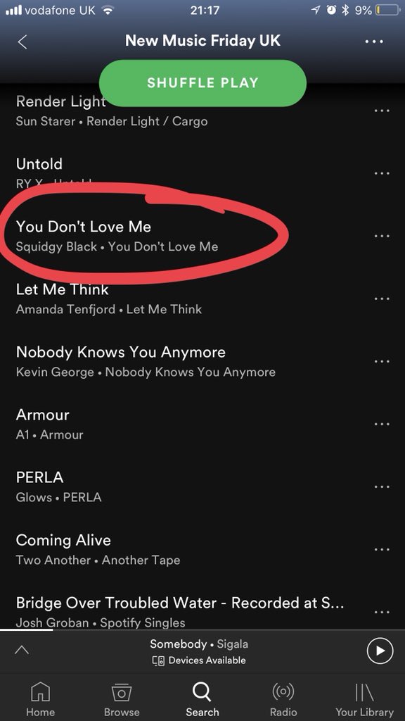 iamsquidgyblack's tweet photo. YES! @SpotifyUK #NMF https://t.co/KFYQ2F7yGW