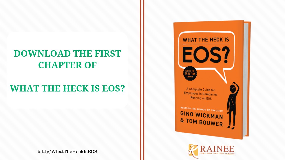 RaineeBusby_EOS's tweet image. The first chapter of What the Heck is EOS is now available to download for FREE from our website. Go there now: bit.ly/2OoW118 

#digitalmarketing #eosmodel #smallbiz #entrepreneur #eostoolbox