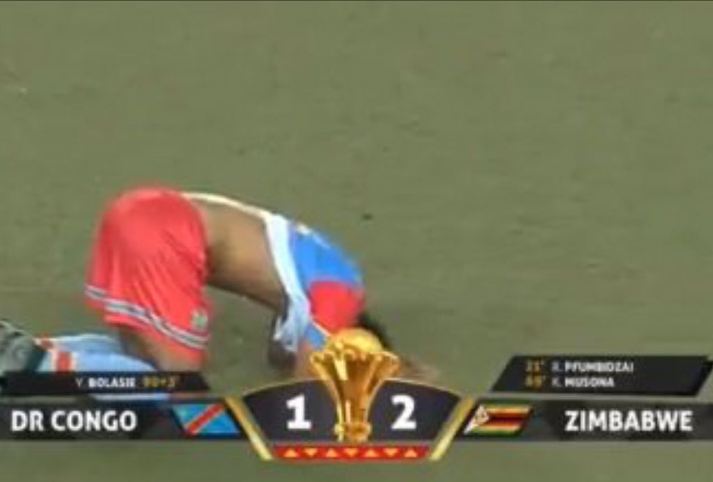 #CAN2019 - #Football : la #RDCongo battue 2-1 par le #Zimbabwe à #Kinshasa dans le groupe G des éliminatoires de la Coupe d'Afrique des nations 2019