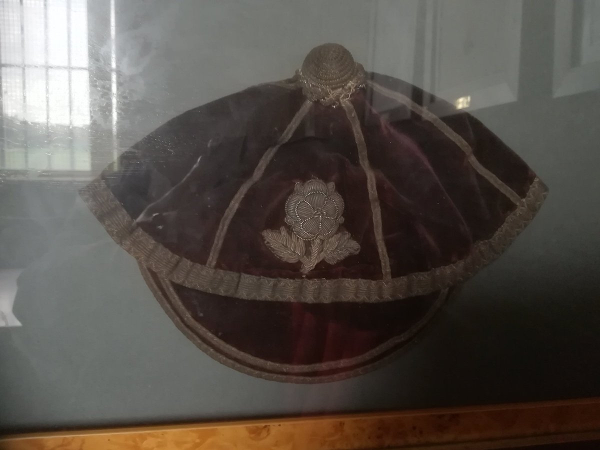 This is the #Englandrugby cap of either Harry Speed or Anthony Starks (not labelled) on display at <a href="/Castleford_RUFC/">Castleford RUFC</a>. #rugbyhistory #rugby #rugbyunited #rugbyunion  #Yorkshirerugby