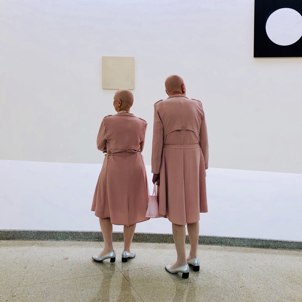 bengolik's tweet photo. So thrilled to have spotted Eva and Adele attending the first day of the #HilmaAfKlint show at @Guggenheim #evaadele https://t.co/AqVXiDhLr0