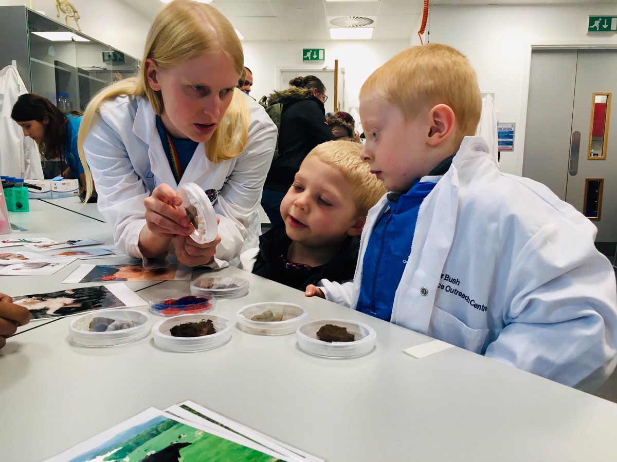 EBSOClab's tweet photo. What a day in POO LAB ๐ฉ! Lots of happy (big and little) science explorers met our @roslininstitute scientists, learned about how studying cow ๐ poop could save our ๐ planet with a brand new @MicrobioSoc activity & learned the recipe for a perfect poo @dundeeuni #EBopen https://t.co/wylcIu4V7b