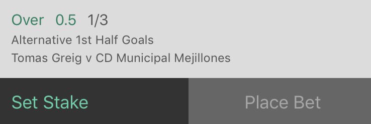 JR_Tipster's tweet photo. PRE MATCH BET

CHILE 🇨🇱 

OVER 0.5 FIRST HALF GOALS https://t.co/PtrsS5SgR0