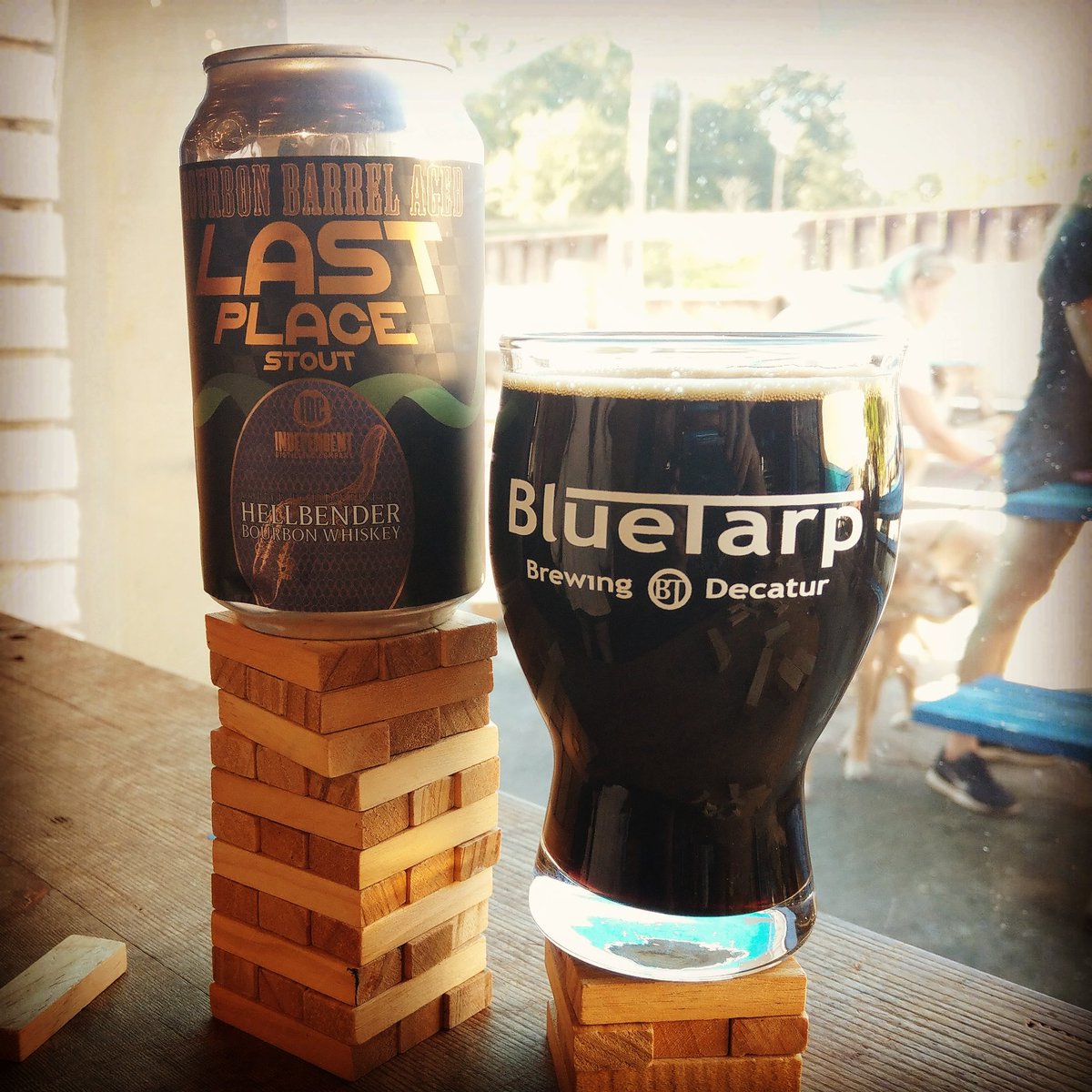 Bourbon Barrel Last Place Stout is back. One keg on draft today only as far as I know. 
.
.
#bourbonbarrel #craftbeer #fall #autumn #imperialstout #jenga  #gabeer #specialbeer