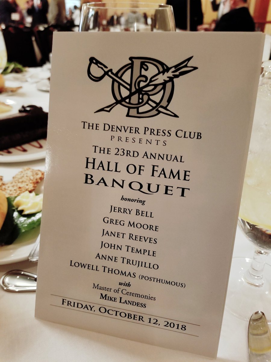 LaraWatlington's tweet photo. Congratulations to all the @DenverPressClub Hall of Fame Inductees! It was great to see good friends and meet other talented journalists. @denverpost @annetrujillo7 @DenverChannel #journalism #halloffame https://t.co/5ARo5DhFz2