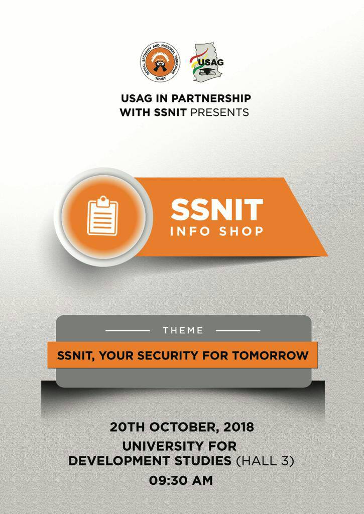 mmustaphayakubu's tweet photo. SSNIT Info Shop @UDSwa_Cfilla by @SSNITGhana .
Make time!! #SSNIT #UDSWA #SRC #NUGS https://t.co/5ZBRFD0Tk3