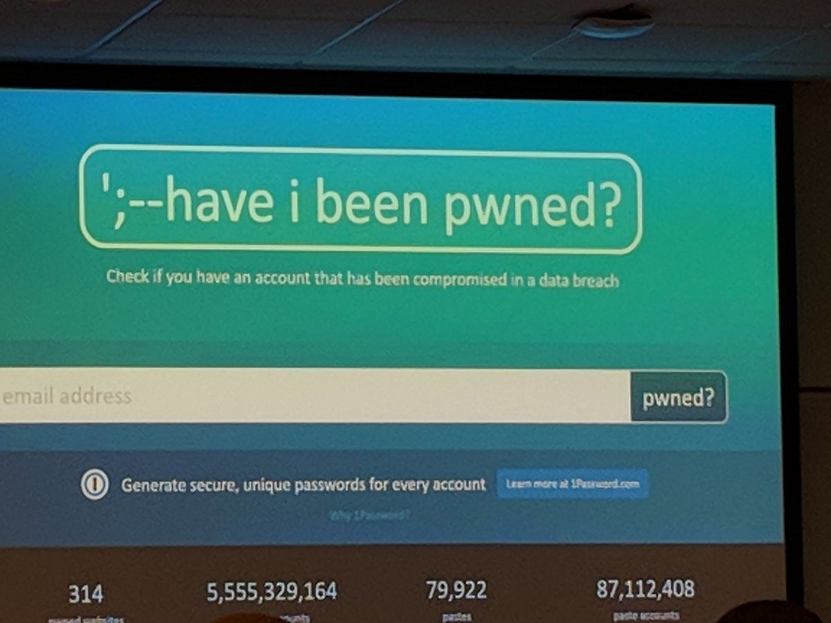 coridrew's tweet image. Keynote by @troyhunt features tweet from @ericlaw :)
#DevFestWeekend2018