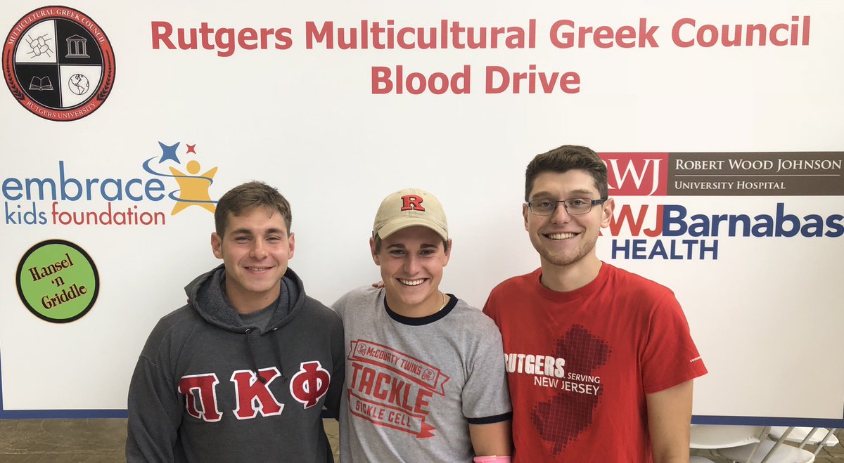 The <a href="/PiKappRU/">Rutgers Pi Kappa Phi</a> made a difference and saved lives by donating blood today! They even rocked gear to support <a href="/TackleSC/">TackleSickleCell</a> &amp; the <a href="/McCourtyTwins/">Devin&Jason McCourty</a>!