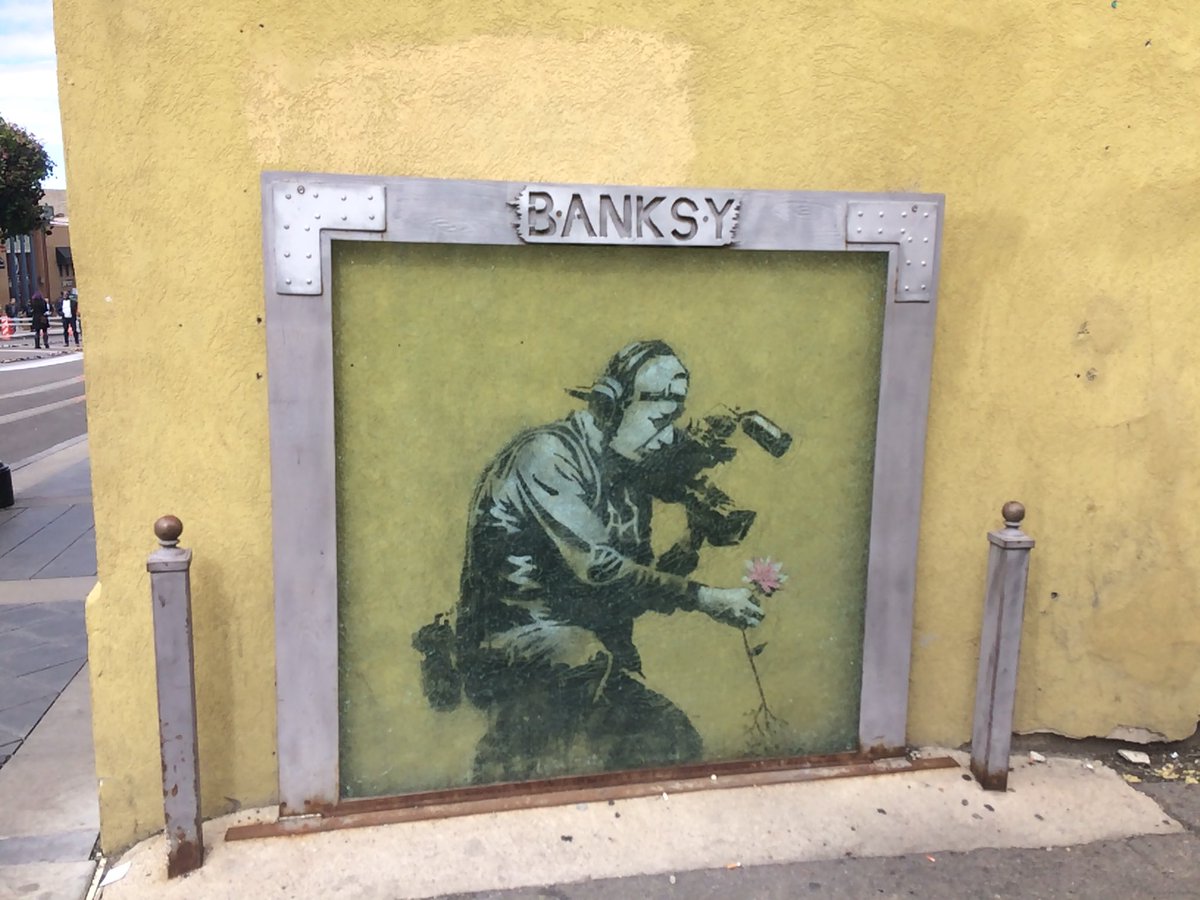 Alex_or_Allen's tweet photo. Found the Banksys in Park City. Also saw the check in for the Shot Ski event. #parkcity #utah #banksy #shotski https://t.co/F6yXDtuqsA