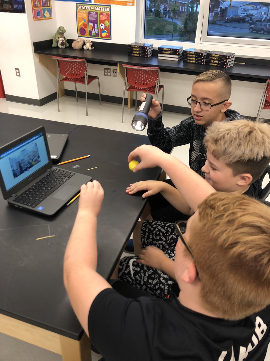 lizdoucette22's tweet photo. Proud of how creative my students were when asked to model why we have day/night, seasons and moon phases.  They all worked so well with each other and stayed on task. #studentengagement #FlipGridFever #handsonmindson @DrThomasSTE https://t.co/KfAYwgdNck
