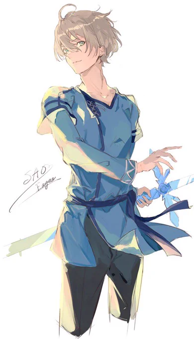 昨日描いたユージオ
 #sao_anime 