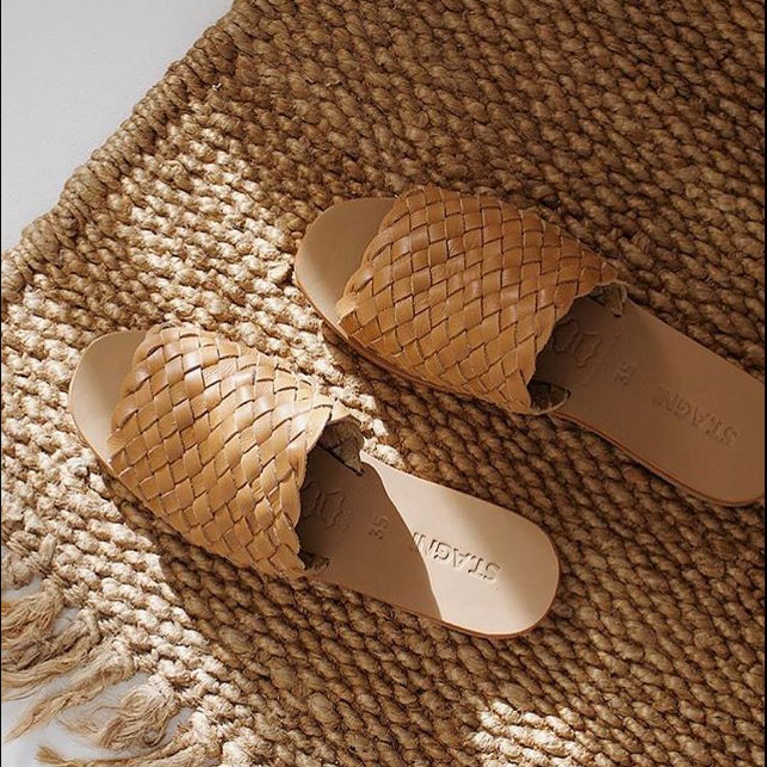 Tysntny's tweet photo. It’s all about WOVEN SLIDES this summer 🙌🏼🍊👊🏼 Get the amazing Corfu Woven Slide by @stagnistudio in store and online NOW - Available in Almond as pictured and also Black - https://t.co/TPKLDeiwBb xxx #emia #slides #wovenslides #leatherslides #woven… https://t.co/DLMGbTLWTp https://t.co/f33v1XjfPl