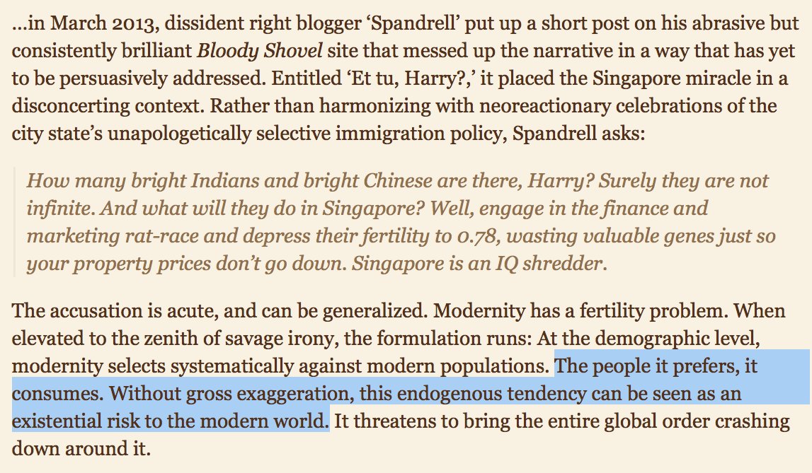 Modernity has a fertility problem. When elevated to the zenith of savage irony, the formulation runs: At the demographic level, modernity selects systematically against modern populations. The people it prefers, it consumes. Without gross exaggeration, this endogenous tendency can be seen as an existential risk to the modern world.