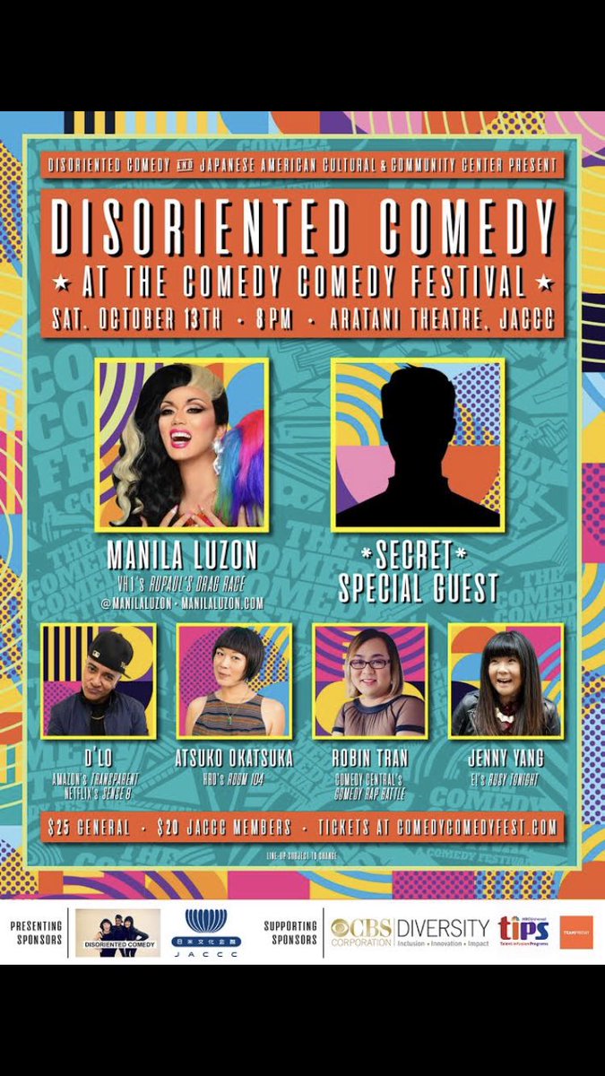 itscomedycomedy's tweet photo. TONIGHT #losangeles! @manilaluzon hits the stage with @getdisoriented for our DISORIENTED COMEDY SHOW at @jaccc_la! Grab your tickets! https://t.co/liyrwPtoYo https://t.co/SMp0QzFmGf