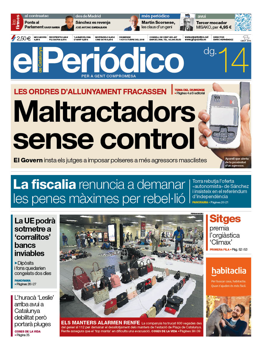 elperiodico_cat's tweet photo. Aquí teniu la portada d'aquest diumenge: https://t.co/8mODzw40Hb