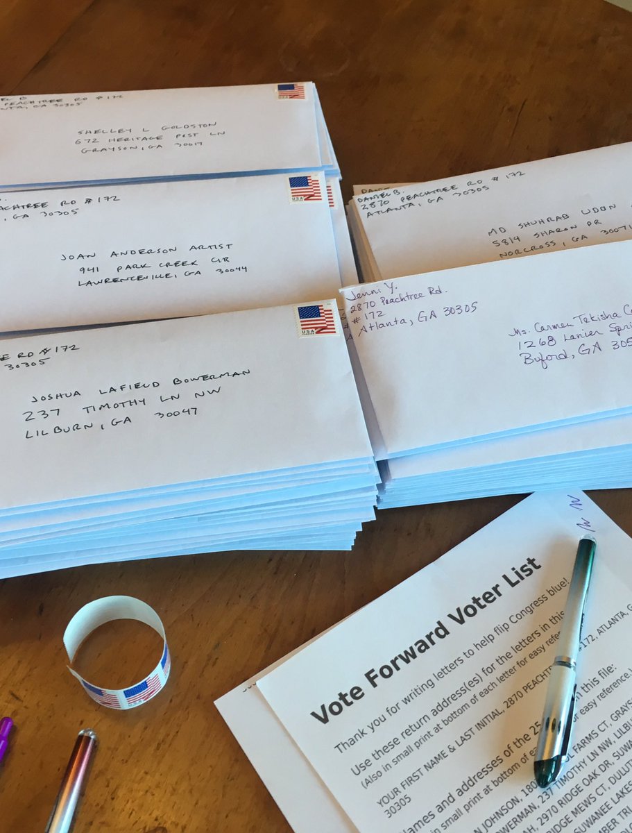 DanielBurwen's tweet photo. Just cranked through another 150 letters to swing voters in key districts. Easy. Fun. Empowering. @votfwd ftw https://t.co/reNejhgyq5