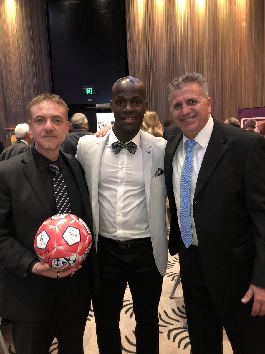 Great night at the Adelaide United season launch with colleague Tony Tirri and fan favourite Jonas Salley.  ANZ Small Business teams working together to support the sporting community of SA.