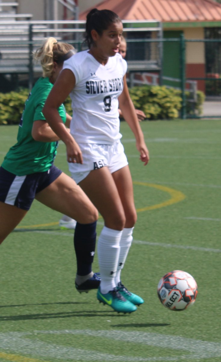 ASASilverStorm's tweet photo. Valentina Restrepo's 2nd goal of the night gives @ASAMiamiWSoc a 2-1 lead over @efscsoccerwomen in the 52nd minute.

#WeWantAllTheSmoke #BeatEFSC https://t.co/dbz60i2FQE