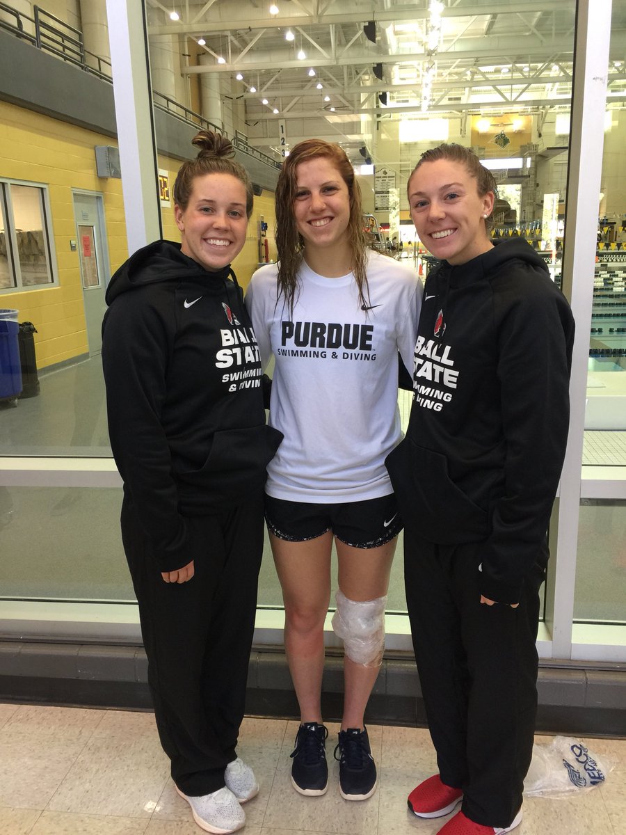 cady_farlow's tweet photo. Our very last meet together after 14 years! We used to put together a heck of a 13-14 medley relay 😉 @a_vormohr @Sophie_Bader https://t.co/y839oeiVvt