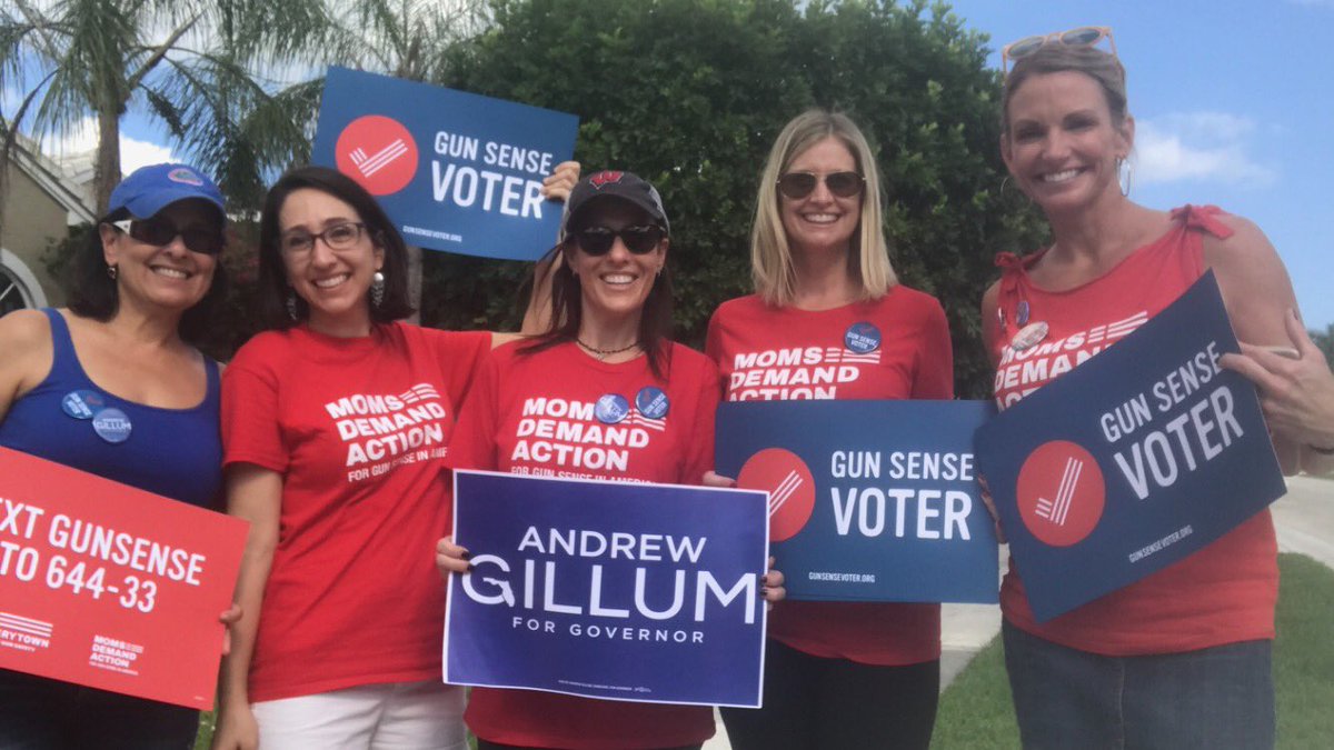 South Palm Beach county @MomsDemand canvassing for our #GunSenseCandidates @AndrewGillum @SenBillNelson and @RepTedDeutch. Thank you @BilldeBlasio and @TedDeutch for giving us inspiration as we headed out into the FL sun! #WeekendOfAction #flapol @bocapol @abicabka @casarah29